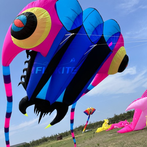 New Arrival Soft Inflatable 16sqm Trilobite Kite 40d Ripstop Nylon For Adults High Quality Colorful Animal Show Kites
